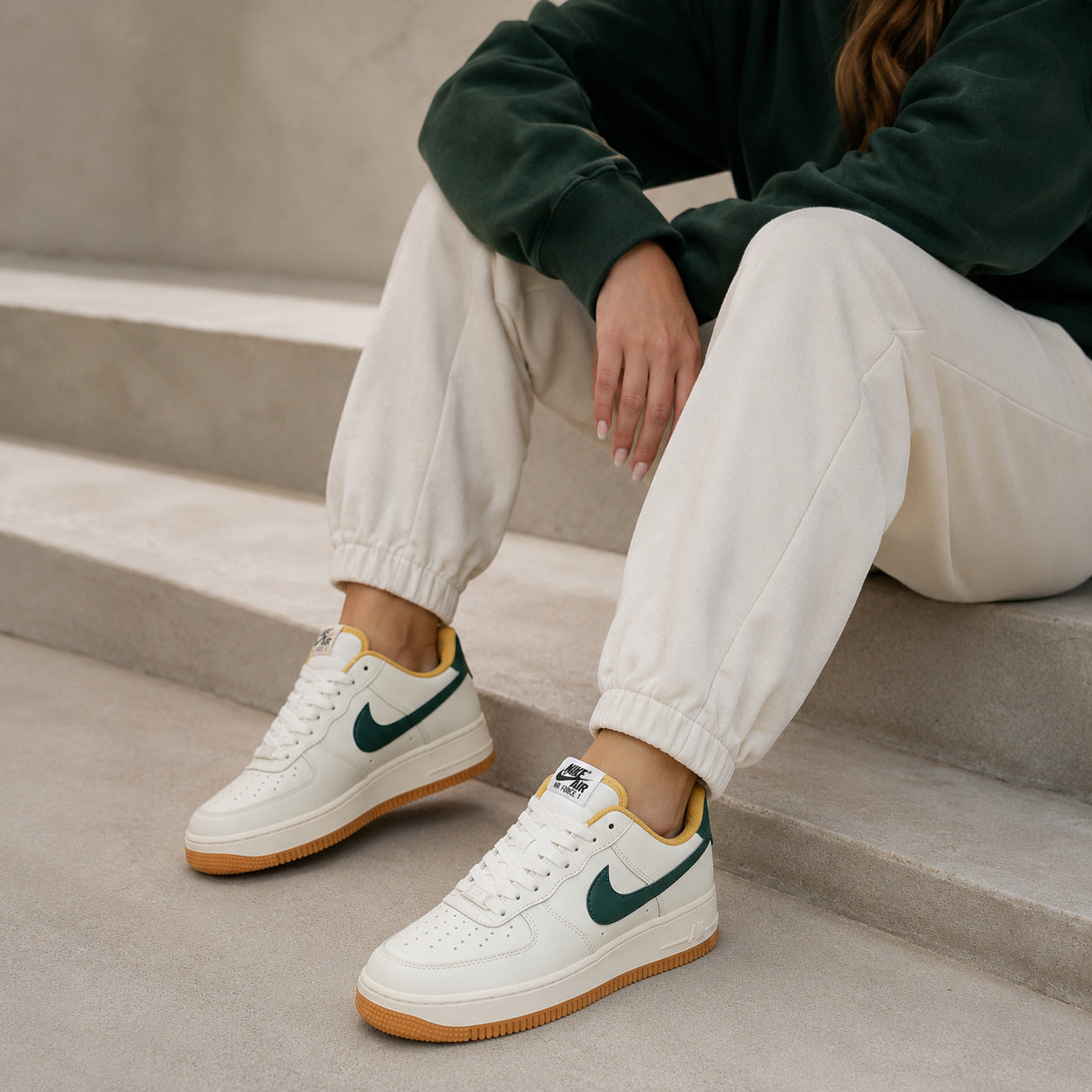 Nike Air Force 1 Green Cream