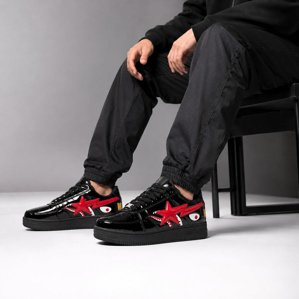 BAPE Negro Rojo