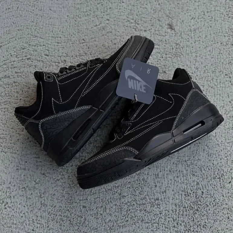 Jordan 3 x travis scot black