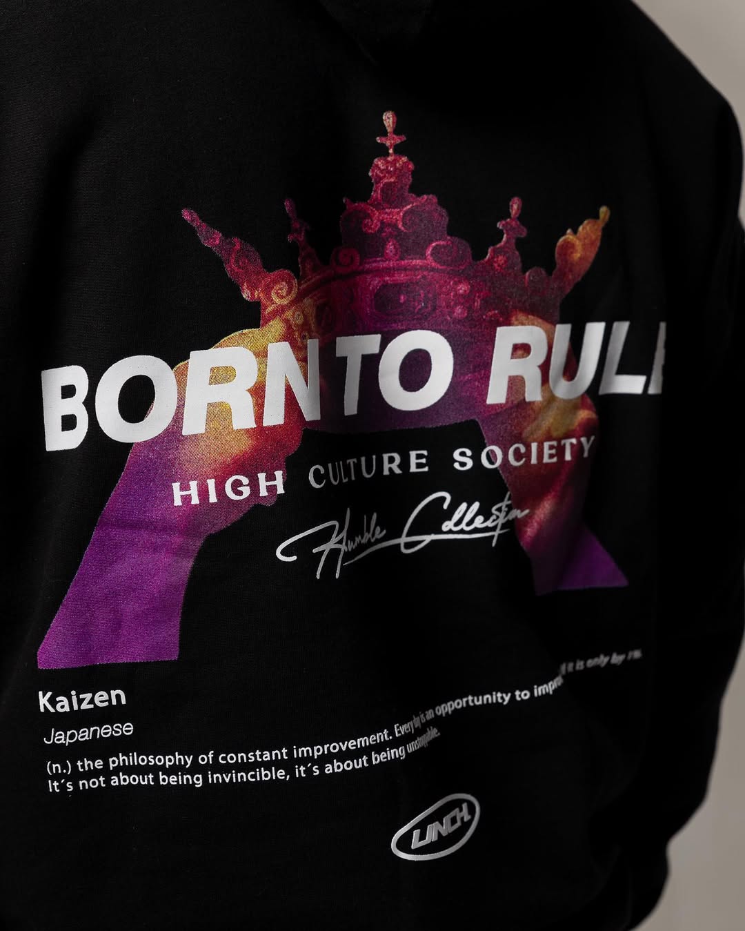 Hoodie Unchained "Born To Rule" (Negro)
