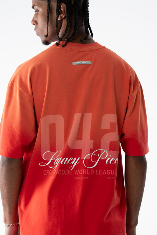 Camiseta Crowncode World League (Rojo Cherry Degrade)