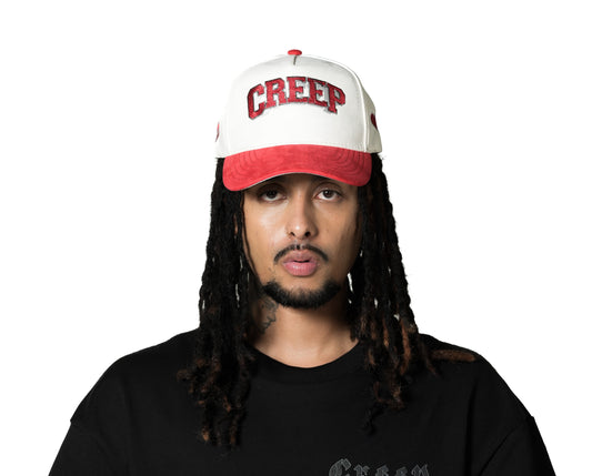 Gorra CREEP BRAND "AMORE DI CREEP" (Blanco,Rojo)