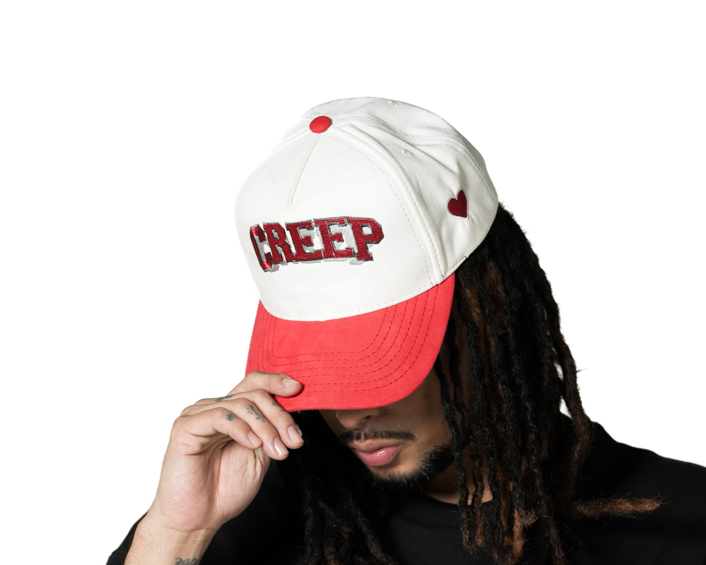 Gorra CREEP BRAND "AMORE DI CREEP" (Blanco,Rojo)