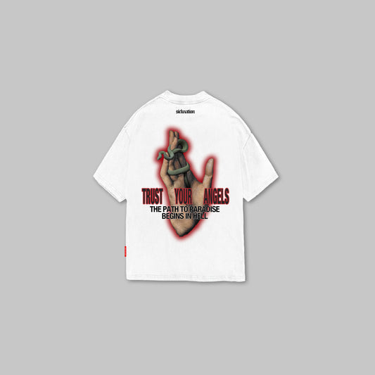Camiseta SICKNATION "PATH TO PARADISE" (Blanco)