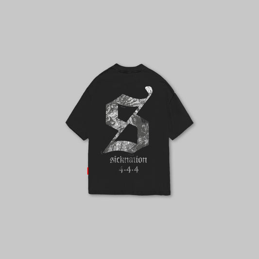 Camiseta SICKNATION "SAINT-S" (Negro)