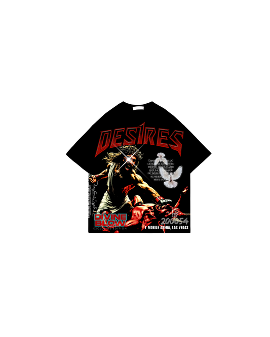 Camiseta LE ATELIER DE DESIRES "DIVINE BLOW" (Negro)