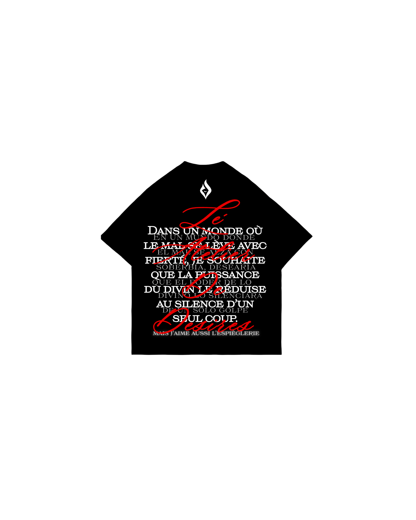 Camiseta LE ATELIER DE DESIRES "DIVINE BLOW" (Negro)