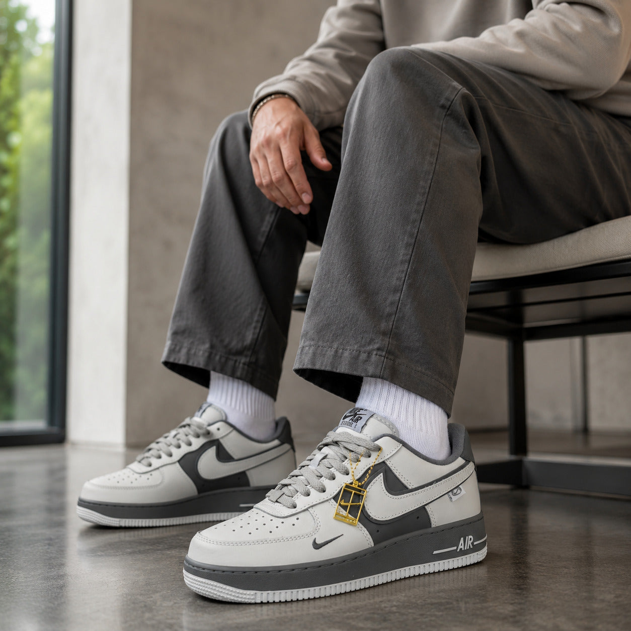 Nike Air Force 1 Nubuck Grafito