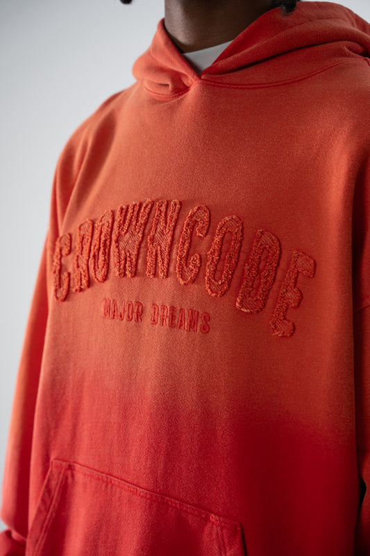 Hoodie Crowncode Major Dreams - Rojo Cherry Degrade
