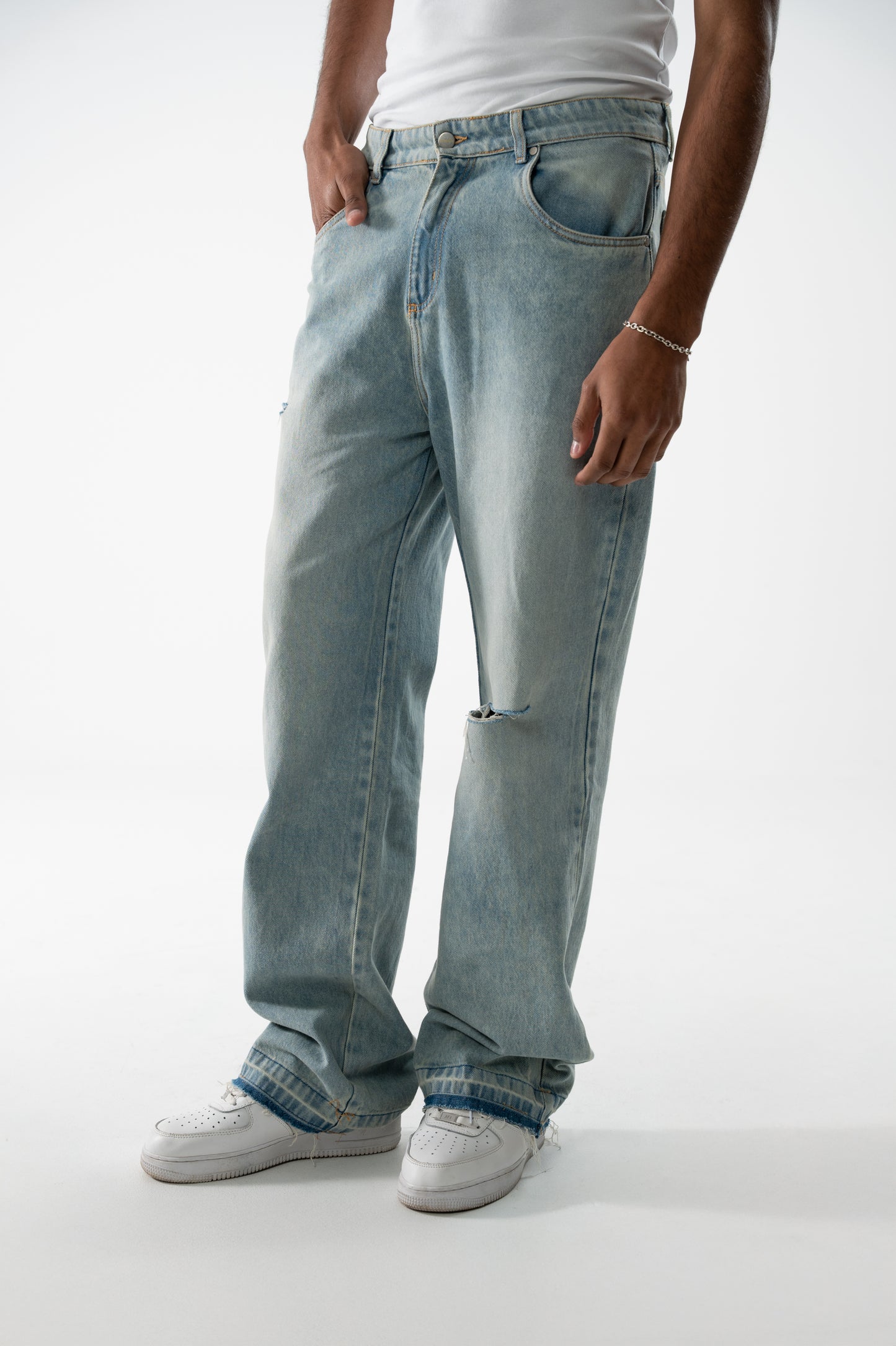 Jean Flared CROWNCODE "Azul Oceano"
