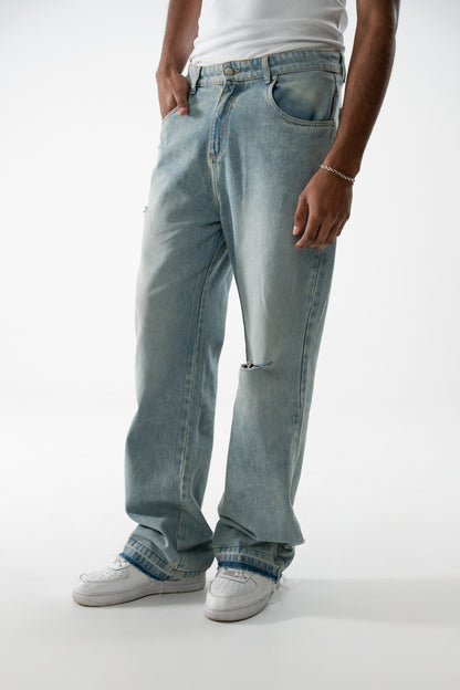 Jean Flared CROWNCODE "Azul Oceano"
